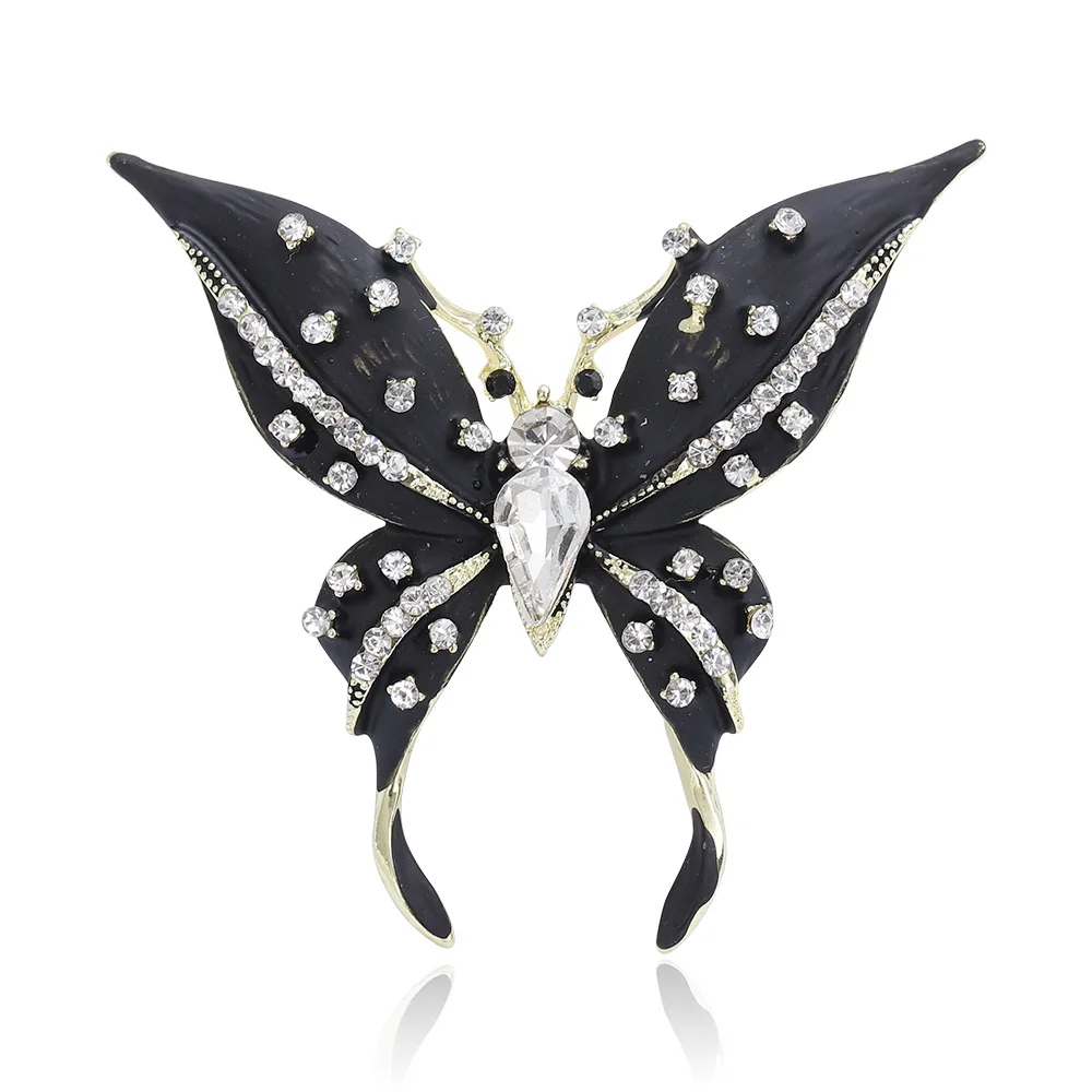 

Animal Brooch For Women Rhinestone Butterfly Jewelry Enamel Insect Pins Vintage Fashion Party Daily Clothing Suit Accesories