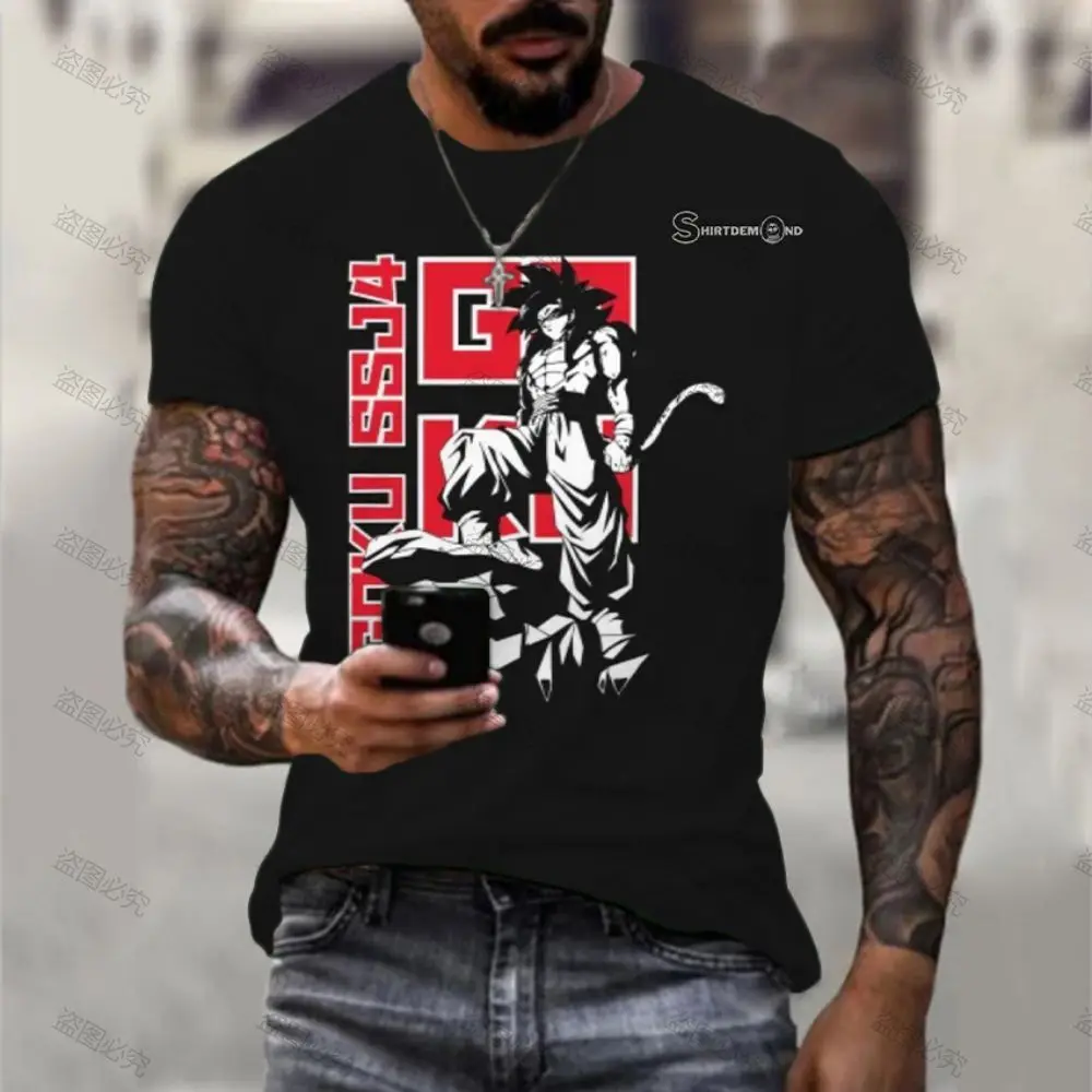 

Men's T-shirt Fashion Printed Dragon Ball Z Goku Y2k Essentials Short Sleeve 110-6XL Super Saiya 2023 T-shirts Harajuku Style