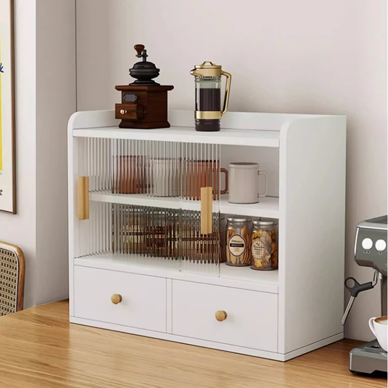 Japanese Solid Wood Sideboard Cabinet Modern Living Room Storage Tea Cup Display Cabinet Kitchen Furniture Armario Cozinha FYSC