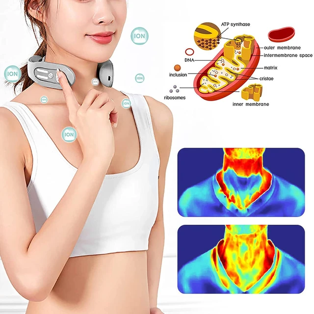 EMS Neck Massager Electric Neck Massage Machine Lymphatic Pulse Heating  Relax Neck Pain Relief Intelligent Cervical Massager - AliExpress