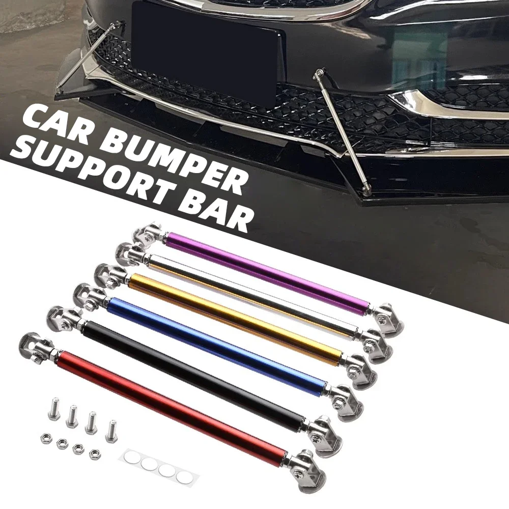 200 mm Universal-Auto-Trennstange, verstellbares Stützstangen-Set für die vordere Stoßstangenlippe aus Edelstahl zum Rennen, Sparen von Bohrlöchern