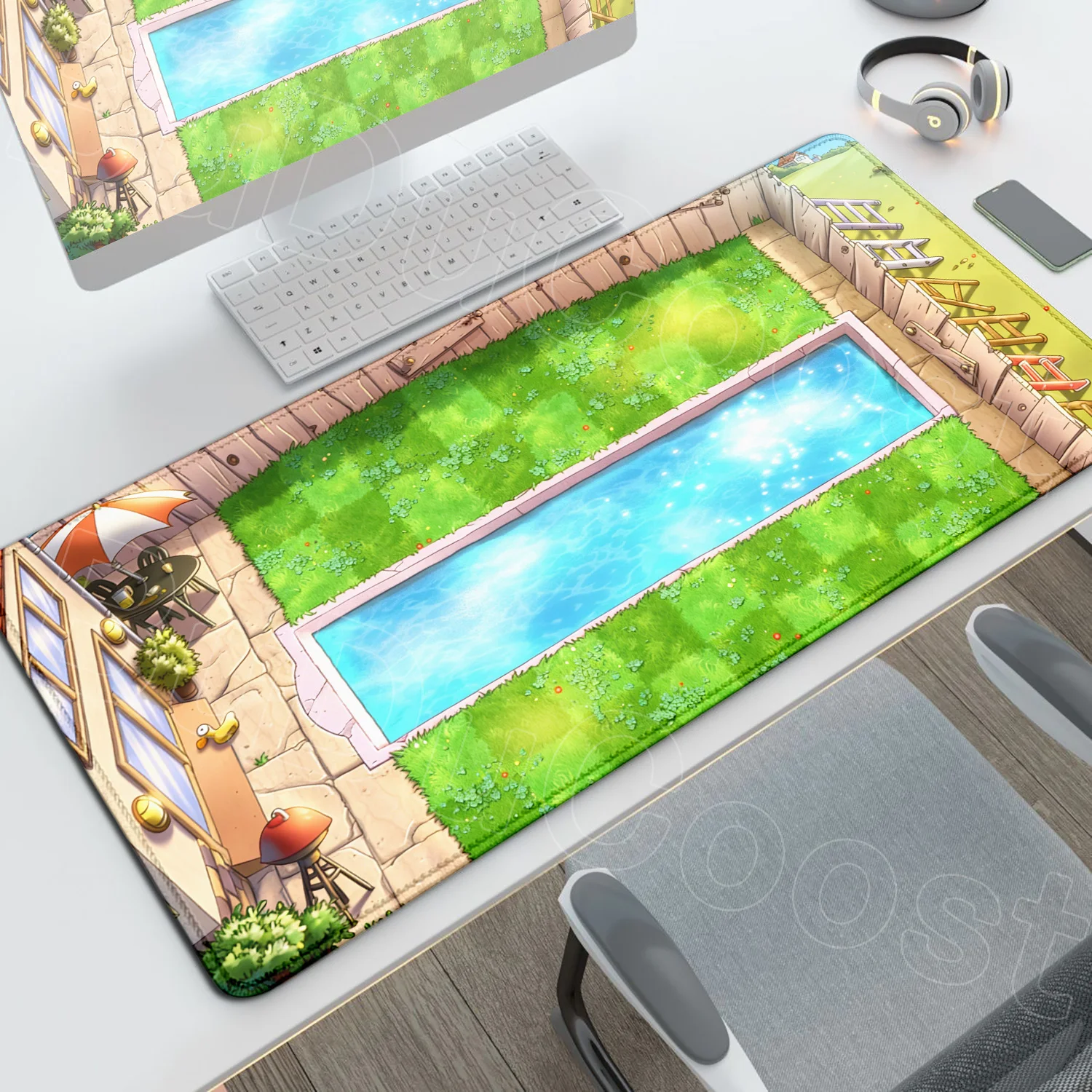 Enhanced Gaming Mouse Pad - Plants vs. Zombies HD Design, Non-slip, Thickened Rubber
