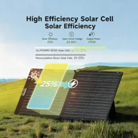 Panneau solaire ALLPOWERS SE100 100W, 100W/200W, IP68, étanche, monocristallin, pliable, pour station d'alimentation, extérieur 4