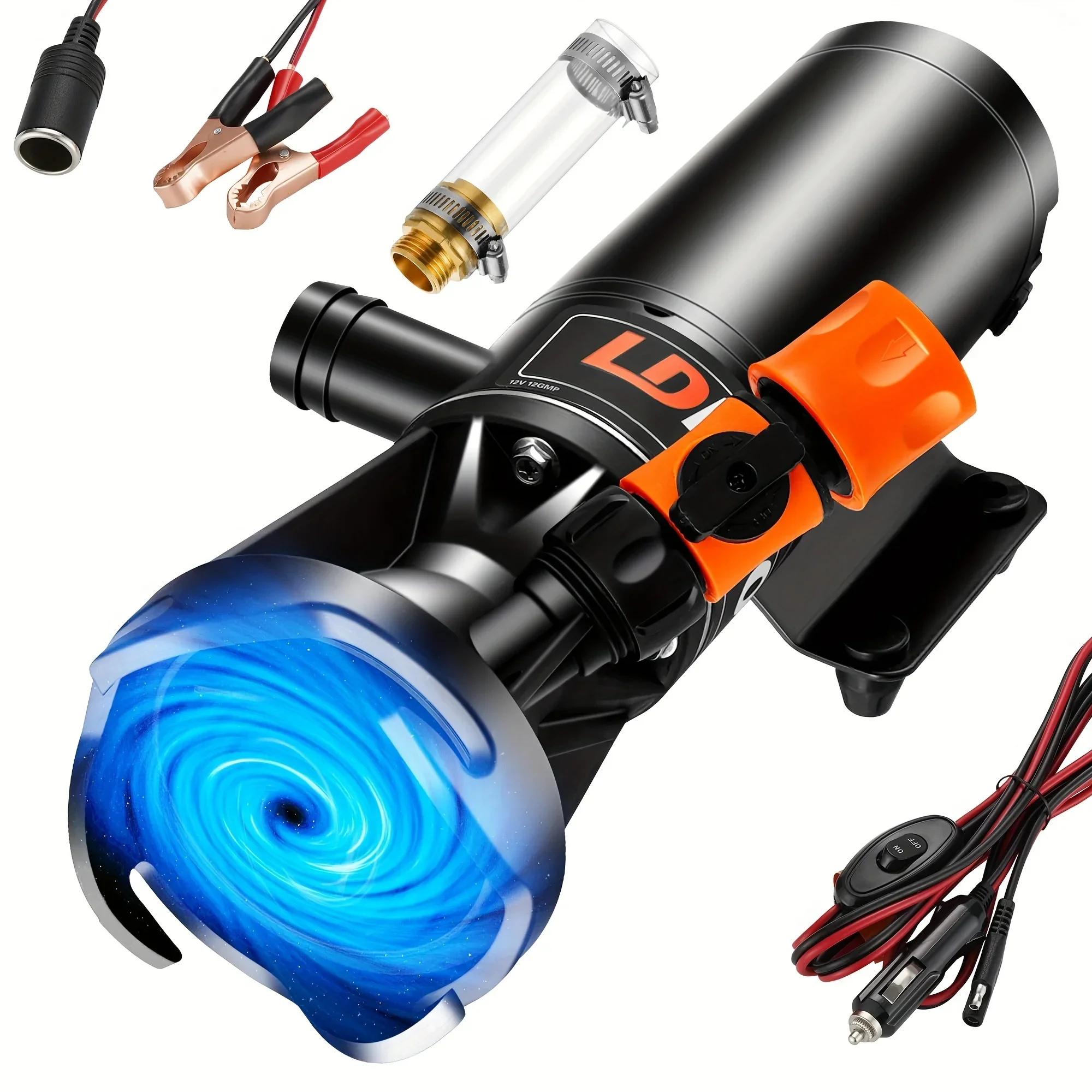 

12V 12GMP Self-Priming RV Macerator Pump With Quick-Release Function for Marine, Campers, and Kitchen - Efficient and Reliable W