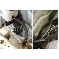 3M 10FT ท่อแข่งรถ AN4-AN12สแตนเลสถัก PTFE ท่อน้ำมันเชื้อเพลิงเย็นท่อรถท่อสีดำเงิน 6