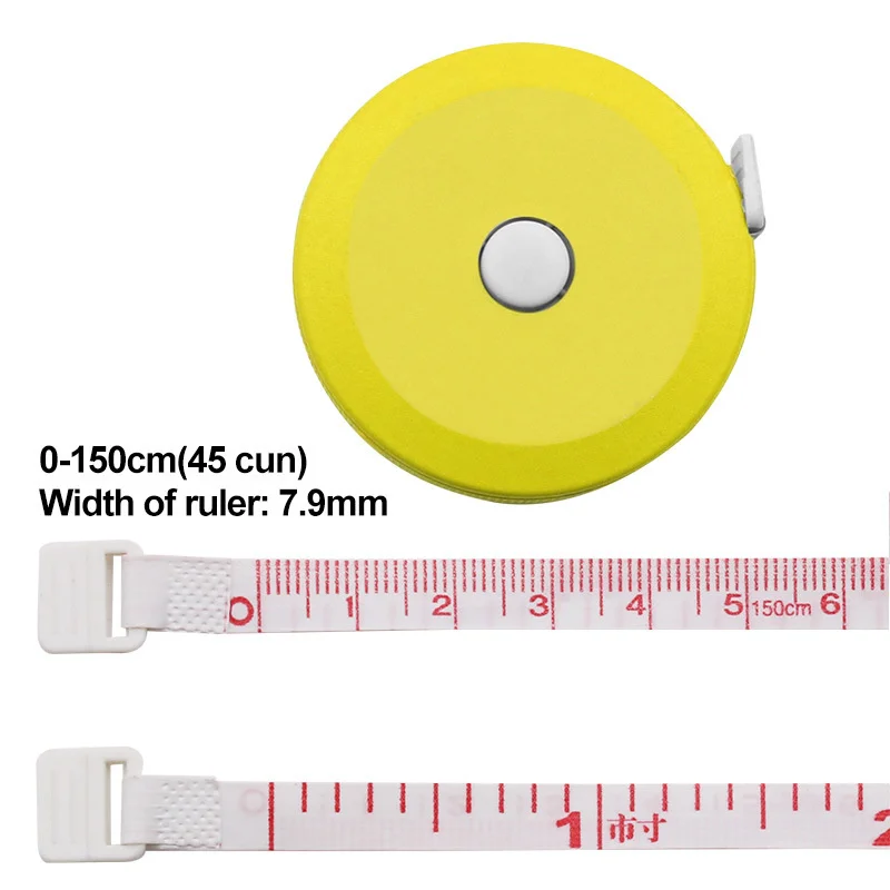 5pcs Crafts Ruler 150cm Flexible Tape Measure For Sewing Portable