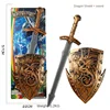 Children's Toy Weapon Shield Sword Hand Stage Performance Ancient Costume Acting Props Cosplay Accessories Plastic Safety Toys 2