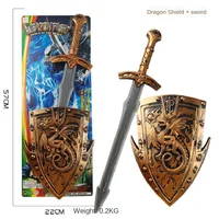 Children's Toy Weapon Shield Sword Hand Stage Performance Ancient Costume Acting Props Cosplay Accessories Plastic Safety Toys 2