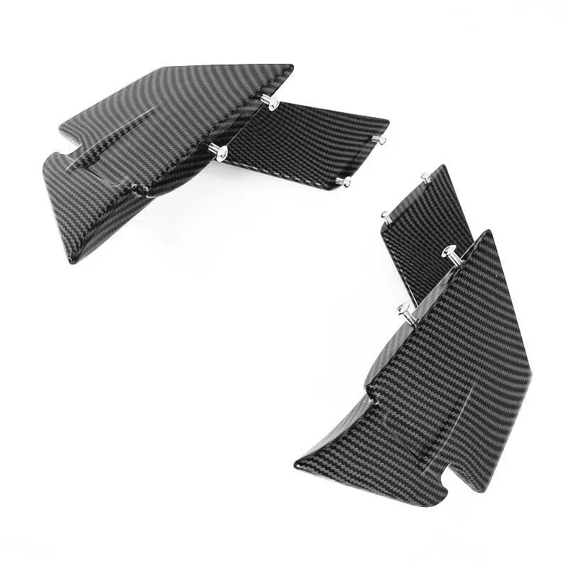 Hydro Dipped Carbon Fiber Finish Front Spoiler Fxed Wind Winglets For BMW S1000RR M1000RR-S 1000RR