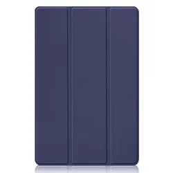 Trifold Magnetic PU Leather Hard Stand Cover - Tab A 10.5 T590 T595 (Dark blue)