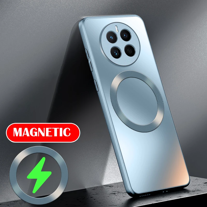 Sleek Frosted Matte Silicone Case with Magnetic Wireless Charging