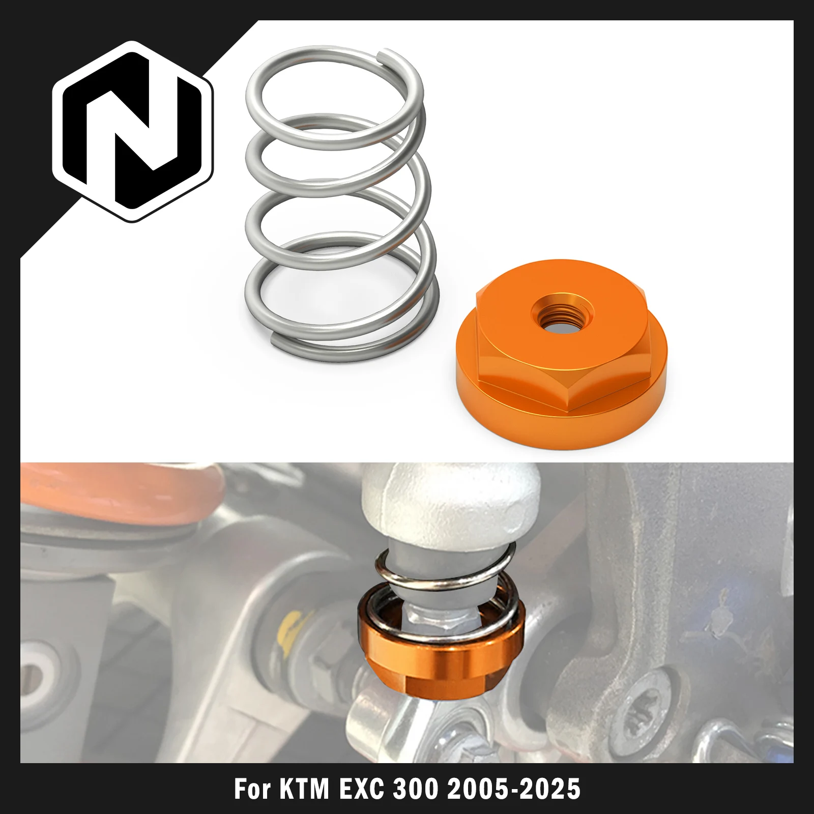 NICECNC Für KTM 2003–2025 EXC 300 TPI EXC 250 EXC 350 EXC 450 SX 125 SXF 250 SXF 450 XCW 300 XC XCF Hinterradbrems-Rückholfeder-Kit