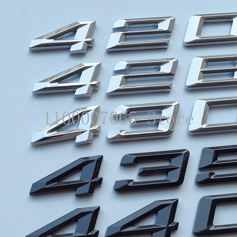 Adesivo ABS Cromato Per Bagagliaio BMW - Lettere 3D Per Modelli 425i, 428i, 430i, 440i (Serie F32, F33, G22, G26)