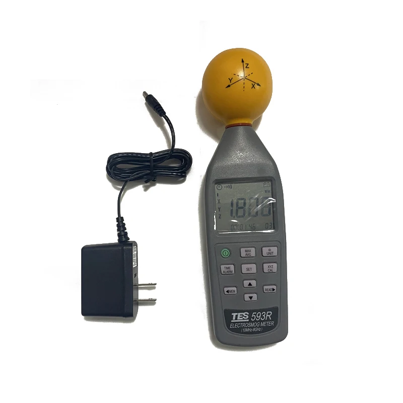 100% Original New TES-593 EMF Meter Triaxial Data Logger The Electromagnetic Radiation Detector + ping radiation detector,emf meter tester