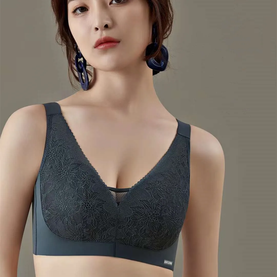 Size from 36/80C/D to 42/95C/D Lace Bra Showing Smaller Thin Sexy Push