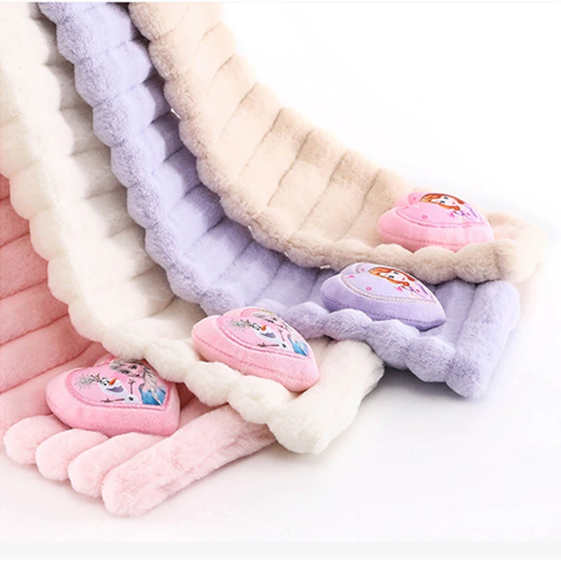 Disney Mickey Mouse Scarf Winter Children Cute Minnie Warm Soft Scarf Girl All-match Cartoon Neckerchief Kids Birthday Xmas Gift