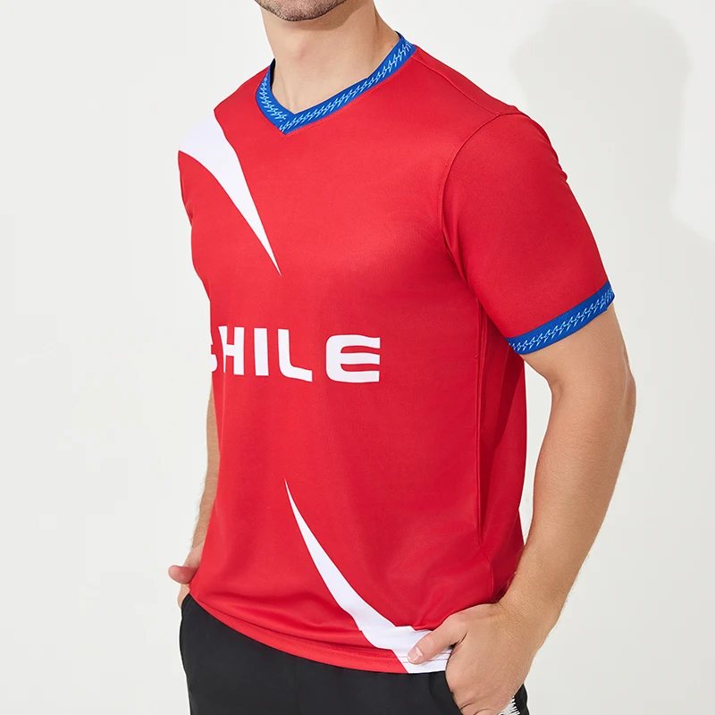 Soccer Jersey American Football Jersey American Cup Chile Soccer Jersey Adult training Football clothing Breathable Football kit