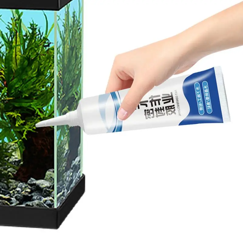 120ml Aquarium Safe Glue Aquarium Plants Driftwood Underwater Gel Quick Drying Safe Sinking for Freshwater Saltwater Fish Tank