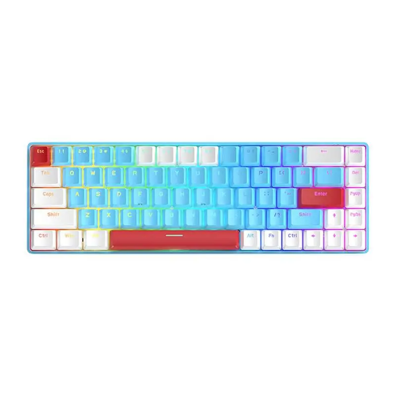 

60 Percent Mechanical Keyboard Wired RGB Backlight Compact Design Game Keyboard Ergonomic Design Small Keyboard For Window