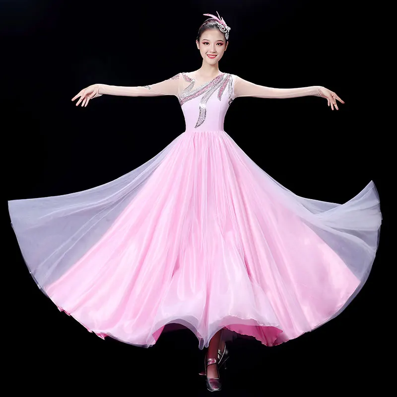 

720 degree opening dance, grand dress, performance attire, modern dance dress, dance performance attire, stage long skirt