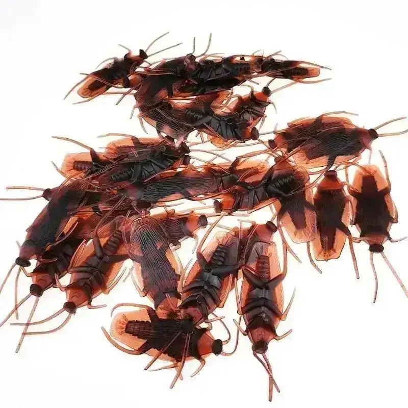 10/25Pcs Creative Simulation Cockroach Prank Props Ornaments Funny Scary Fakes Cockroach Toys Creative Horror Scene Decoration