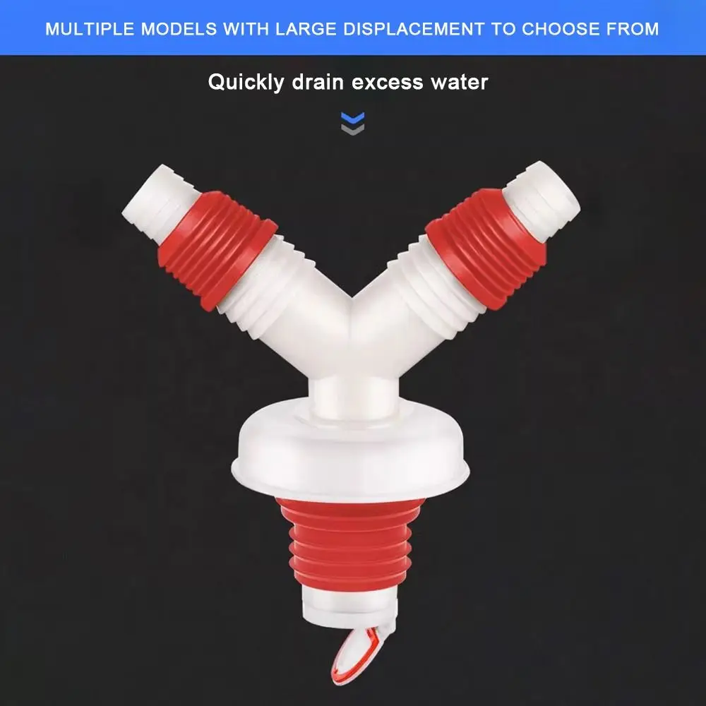 Floor Drain Joint Adapter Kitchen Drain Connector Washing Machine Floor Drain Adapter Tees Joint Multifunctional Tee Connector Anti-overflow Anti-odor Sewer Elbow Pipe Connector