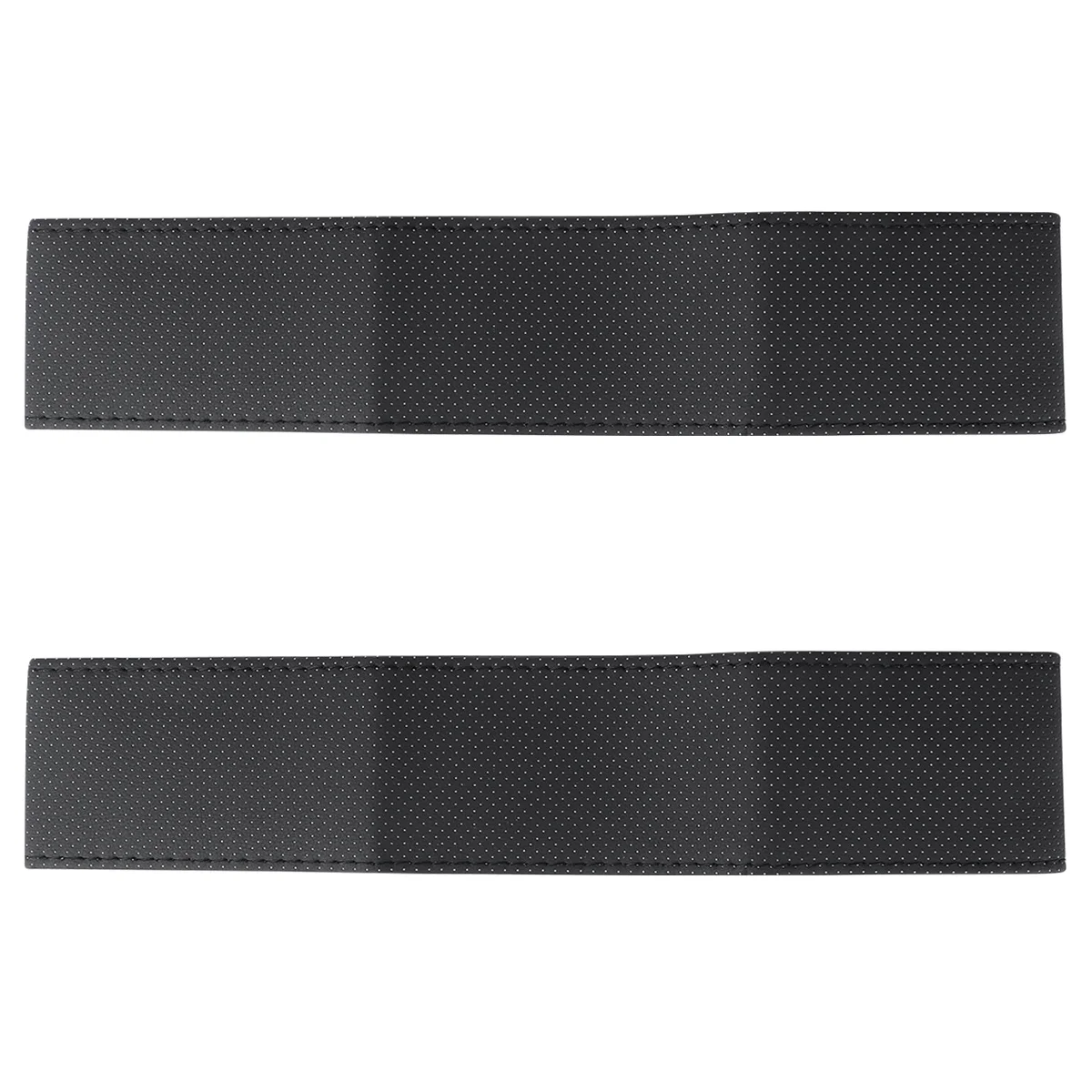 

2pcs Black Drive Truck PU with Needles and Thread Fit 38cm Car Steering Wheel Cover Protector