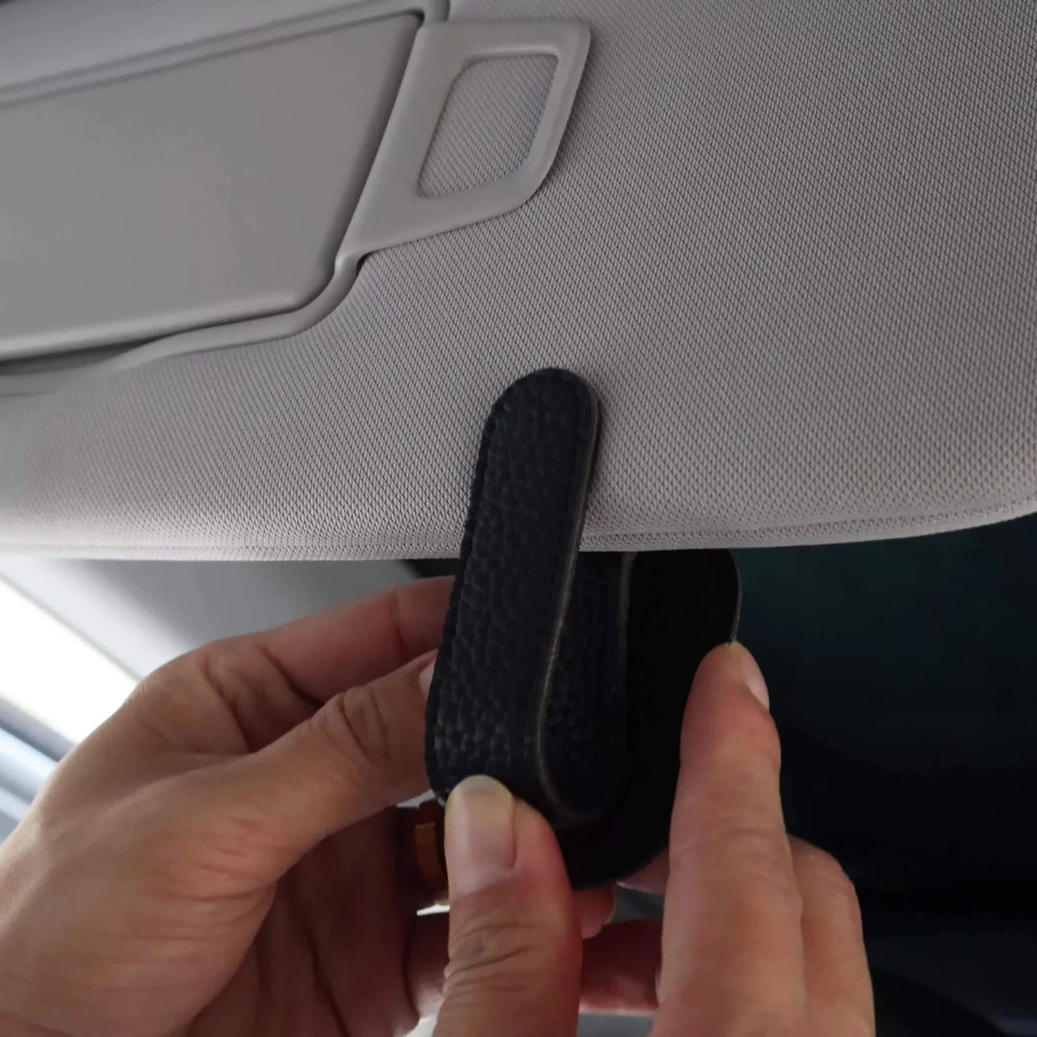 차량용 햇빛 가리개 다기능 안경 클립, 선글라스 홀더 수납함, 자동차 및 SUV용 범용 정리함