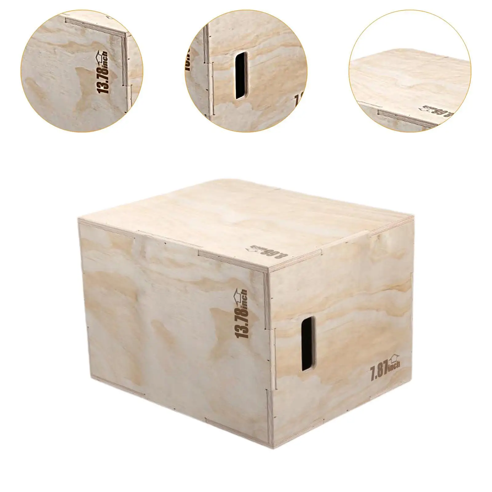 Portable Wooden Plyo Box Home Gym Agility Jumping Exercise Equipment for Conditioning Training