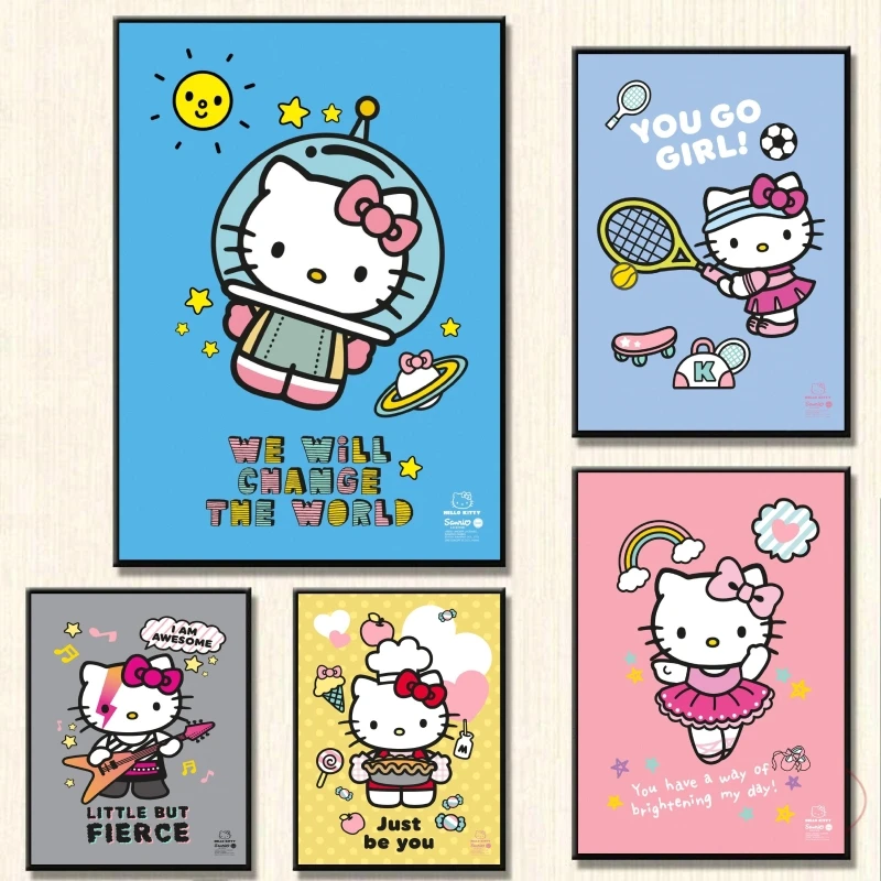 

Japanese Classic Anime Just Be You Modern Home Picture Aesthetic Poster Decoration Paintings Wall Art Hanging Children Gifts