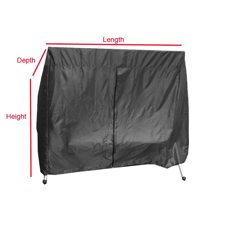 Protection Cover for Garden Big Swing Zipper Closure Outdoor Furniture Cover 225x130xH156cm
