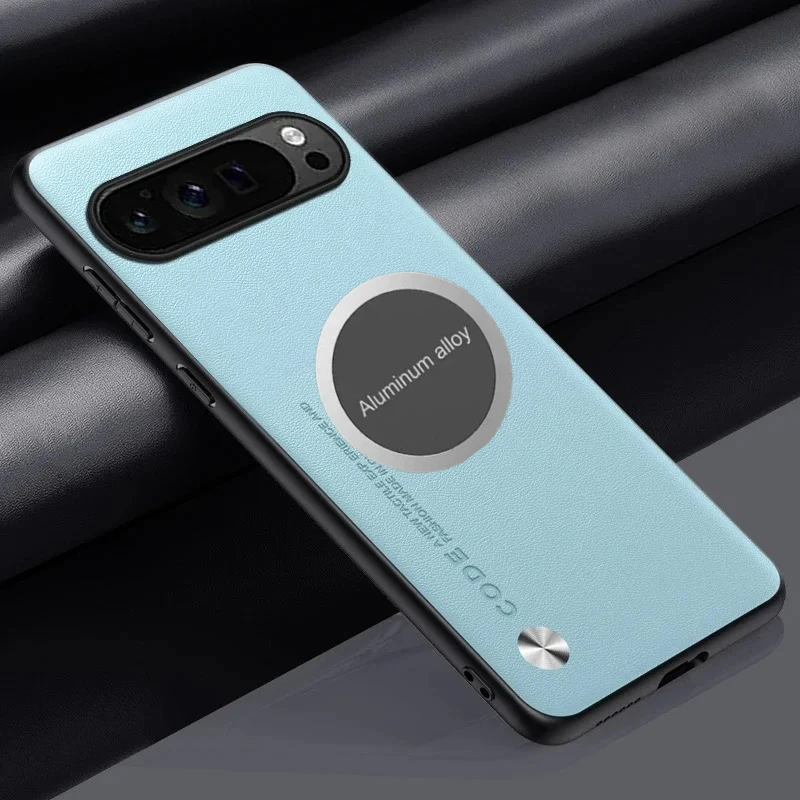 Leather Magnetic Phone Case with Metal Car Holder - Comprehensive Protection