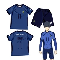 Blue Lock Isagi Yoichi Men T-shirt Shorts Set Cartoon Anime Cosplay Male Tee Shirt Suit Custom Summer Women Jerseys Sets 1