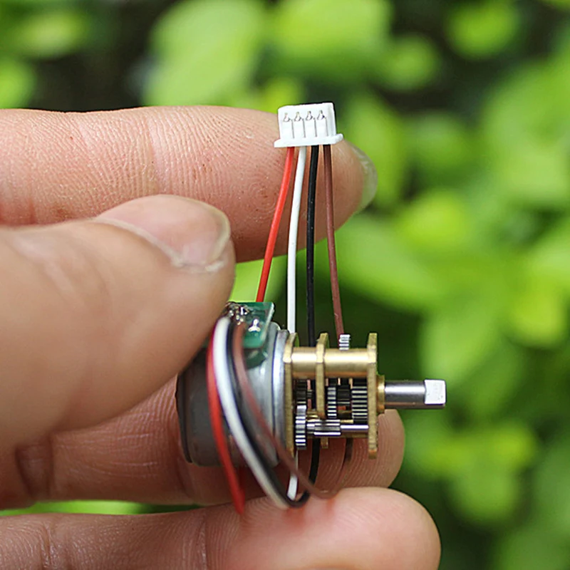 Mini Motore Passo-Passo Con Ingranaggio Di Precisione Da 15Mm Motore Passo-Passo Con Riduttore Completamente In Metallo A 2 Fasi A 4 Fili Per Robot