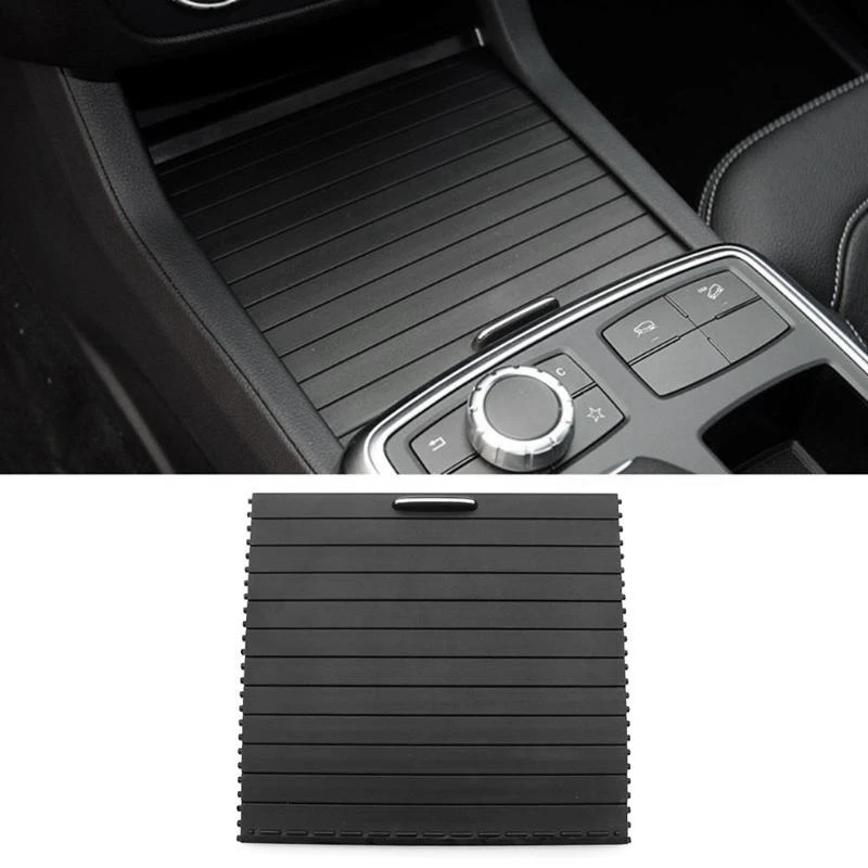 Car Center Console Shutters Cup Holder Slide Roller Blind Cover For Mercedes Benz Ml Gl Gle Gls Class W166 W292 2012-car console cup holder cover