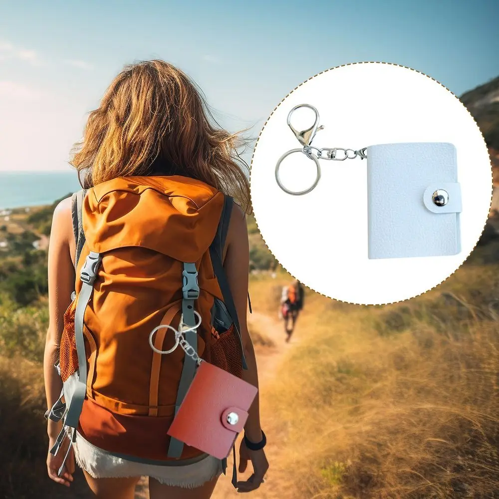 Mini 2 Inch Mini Photo Album 20 Pockets with Keychain Keychain Album Snap Button Design Photo Card Holder photo album,photo card holder,photocard holder