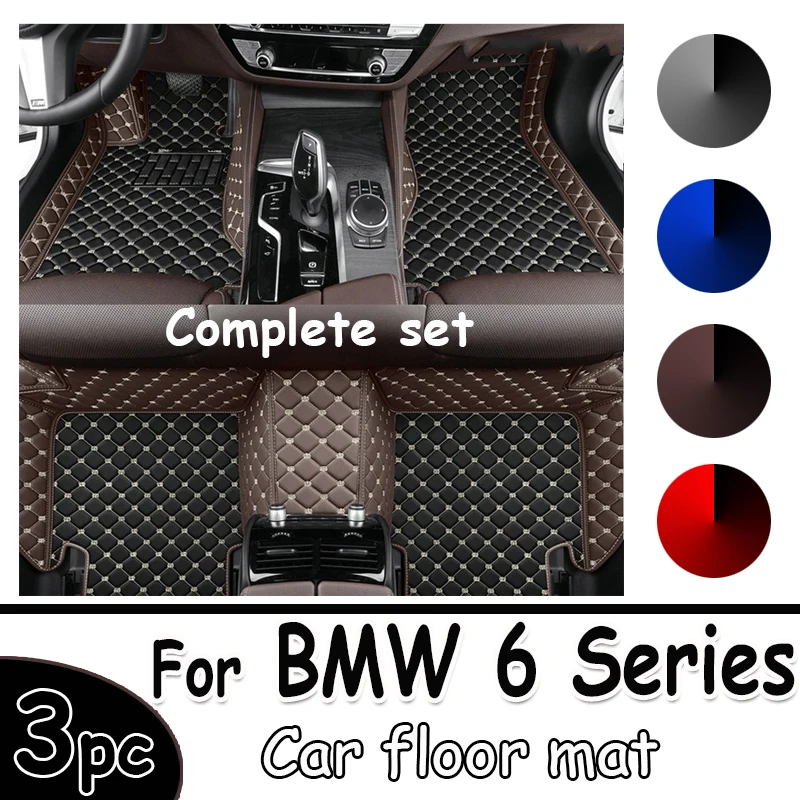 

Car Floor Mats For BMW 6 Series F06 2012~2018 Durable Carpets Protective Pad Mat Luxury Leather Rug Car Accessories 640i 640d