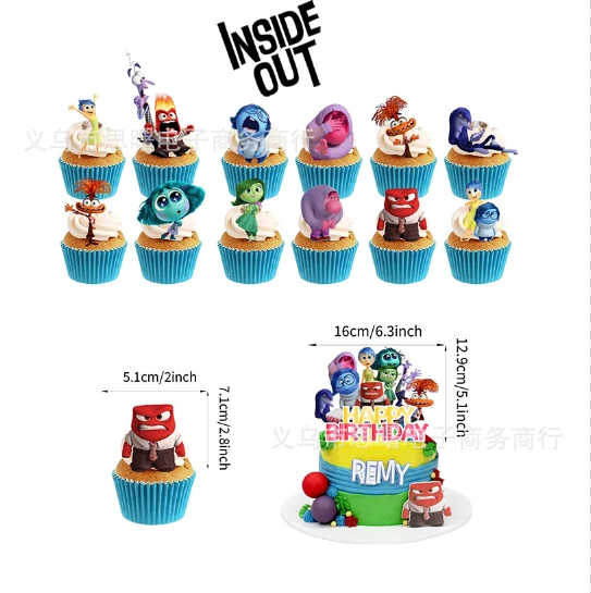 

Disney Inside Out 2 Themed Birthday Party Decorations Pull Flag Balloon Cake Insert Row Birthday Party Decorations Wholesale