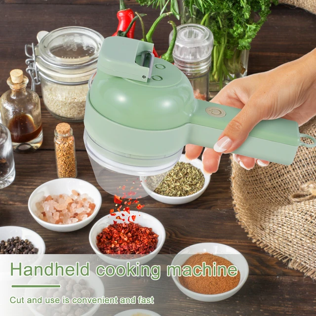 4 in 1 Handheld Electric Vegetable Cutter Set, Mini Food Electric Chopper,  Garlic Slicer, Vegetable Chopper, Onion Chopper - AliExpress