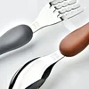 Tableware Cartoon Kids Spoon Fork Set Dessert Spoon for Children Fork Baby Gadgets Feed Kid Children's Cutlery for Kids Boxless 5
