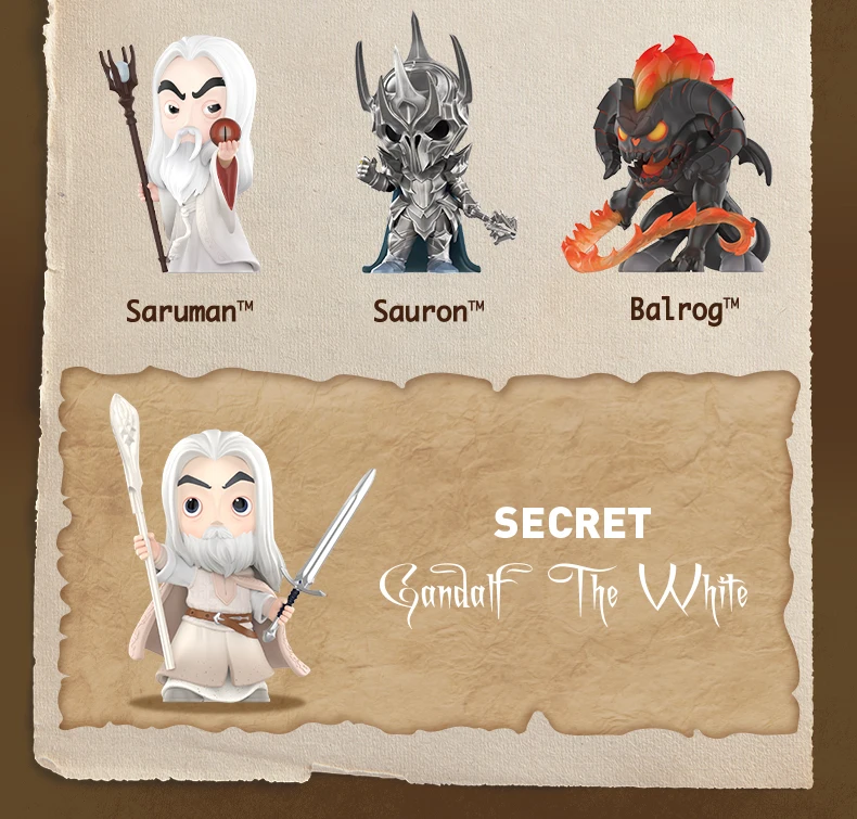 Pop Mart Lord of the Rings collectible blind box figurines