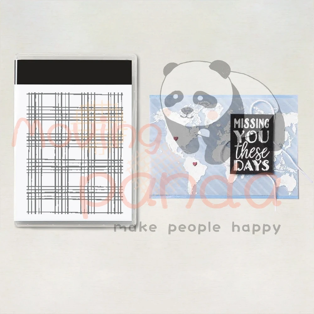 

MP775 Geometric Plaid Universal Clear Stamps Stationery DIY Scrapbooking Supplies Silicone Stamps For Cards Albums Crafts Decor