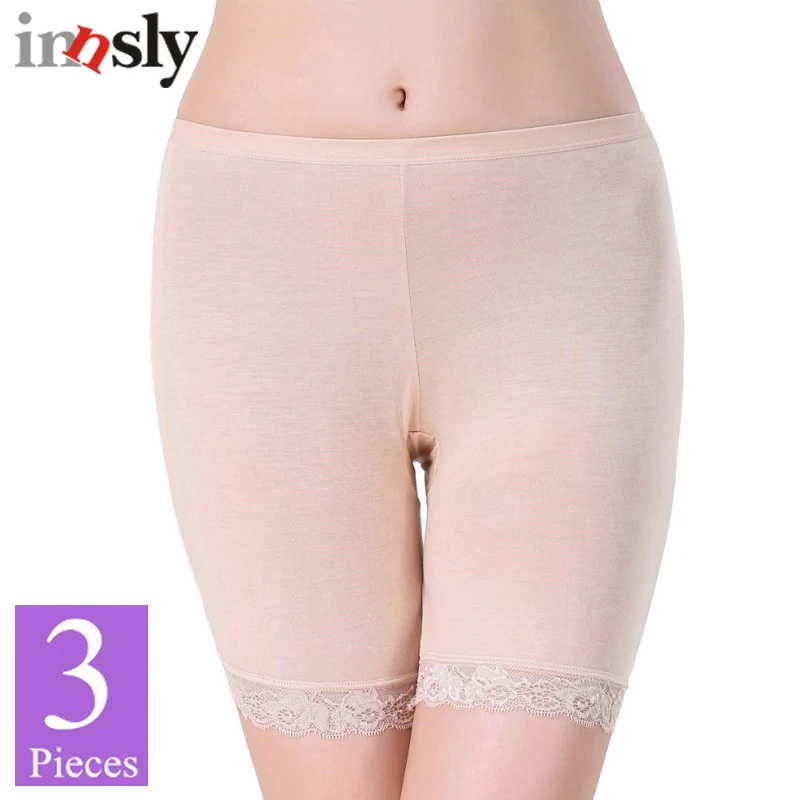 3 Pieces/Pack Safety Short Pants Large Size Underwear Boxer Safety Panties Big Size Shorts Under Skirt Women Pant