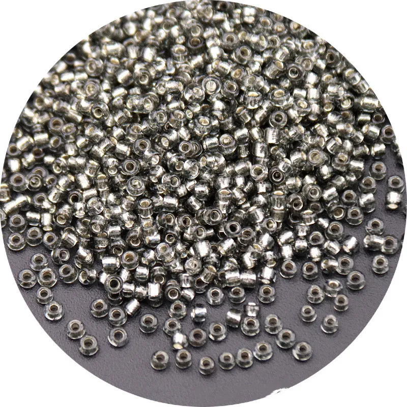 Luxurious Handmade Embroidery & Jewelry Craft Beads - Silver Glass Rice Beads