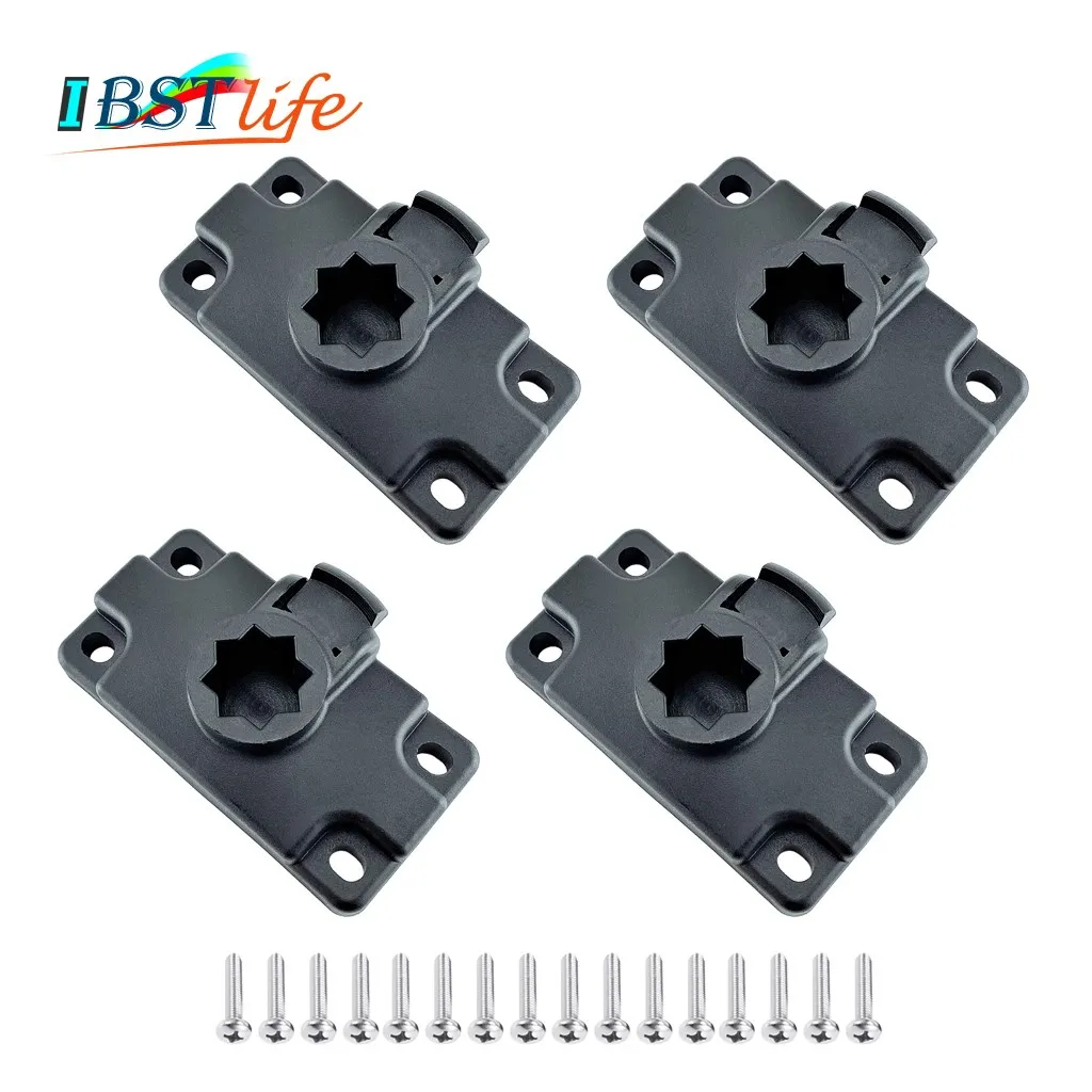

4X Inflatable Kayak Rod Holder Mount Base Boat Marine Sea Canoe Support Holder Pole Rack Fishing Tackle Accessories With Screws