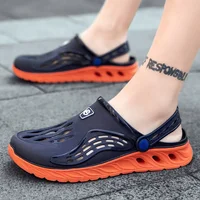 Fashionable Outer Wear Versatile Casual Men's Sandals With Head Hole New Summer Thick Bottom Anti-Slip Slip-On PVC Sandals