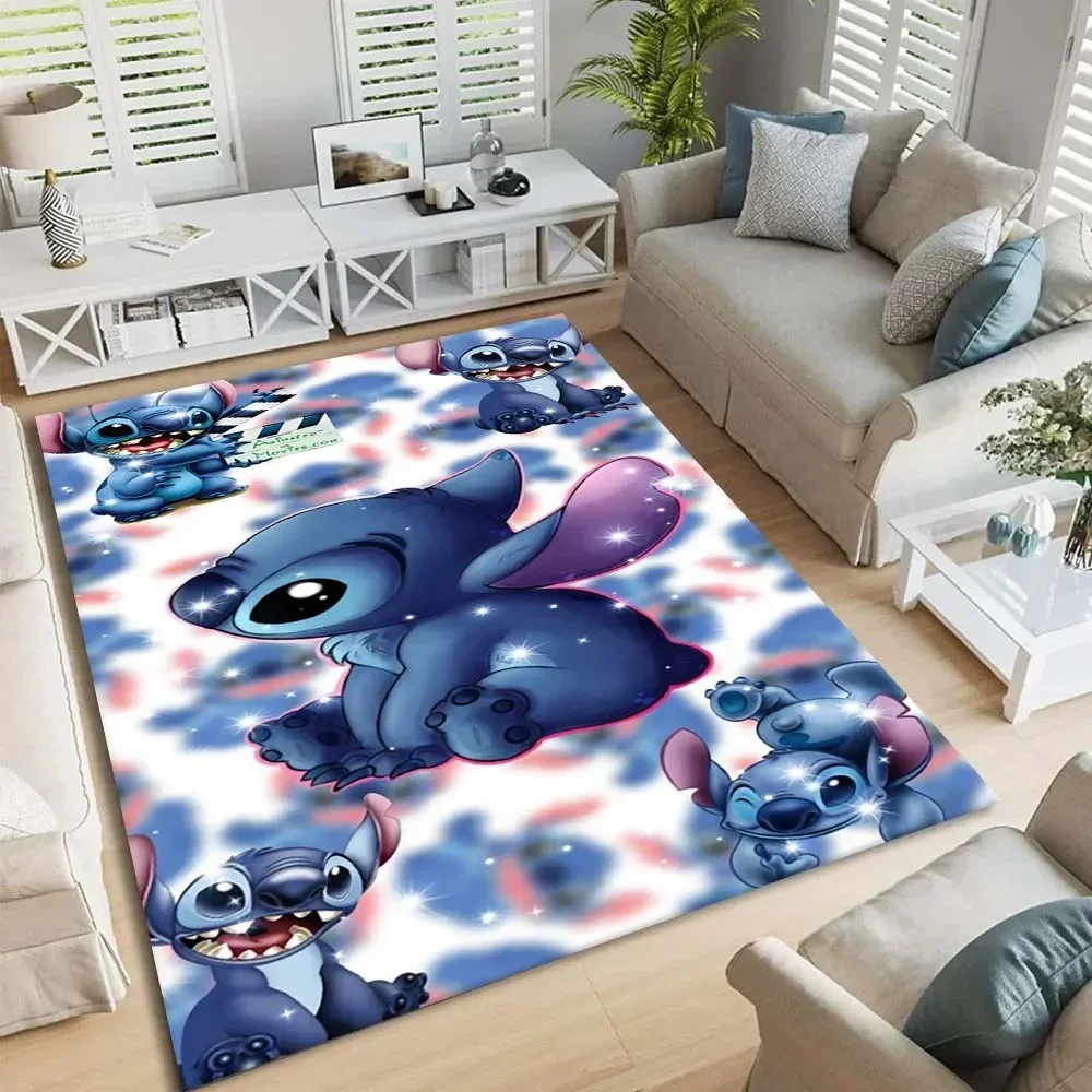 Disney Stitch Pattern Carpets and Rug For Livingroom Bedroom Bathroom Hallway Soft Carpet Home Children's Room Floor Mat
