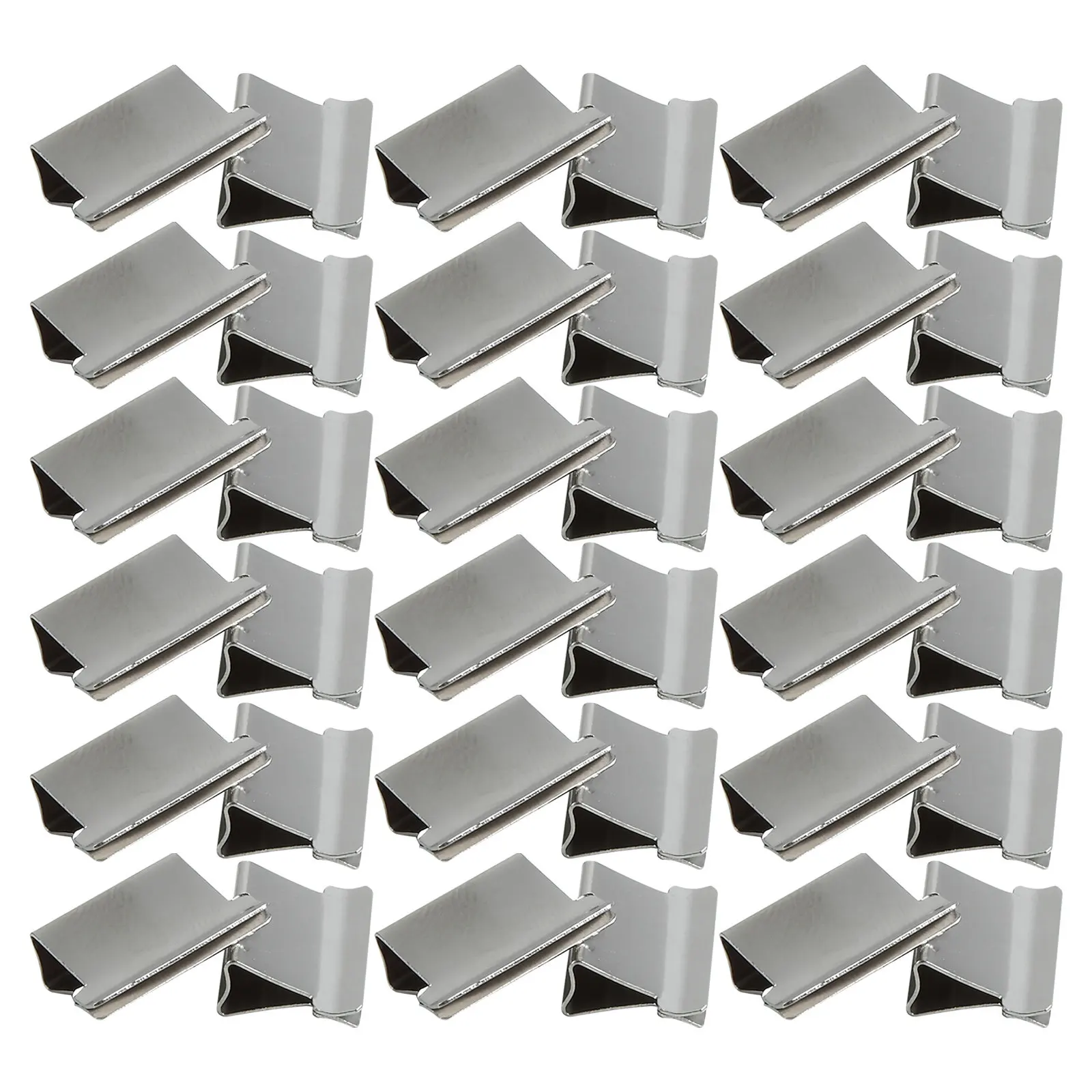 50Pcs 강력한 금속 리필 클립 클램 스타일 종이 바인더 사무실 학교 가정용 문서 정리에 손상이 없는 재사용 가능 문서 정리