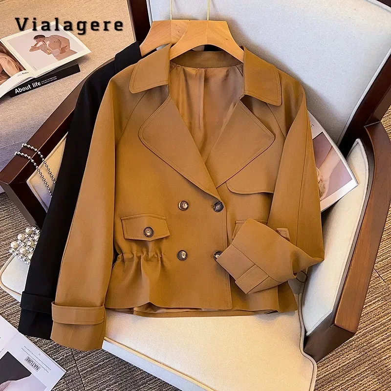 

Retro Office Lady Style Solid Color Notched Collar Long Sleeve Blazers 2023 Winter Women Vintage Casual Loose Tailored Coat