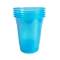 Blue plastics cups